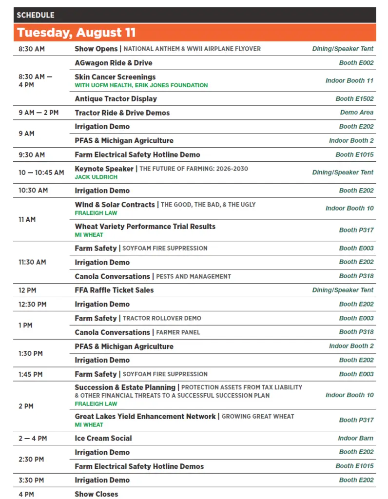 Day One Schedule
